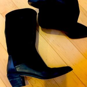 Neiman Marcus Black Suede Boots